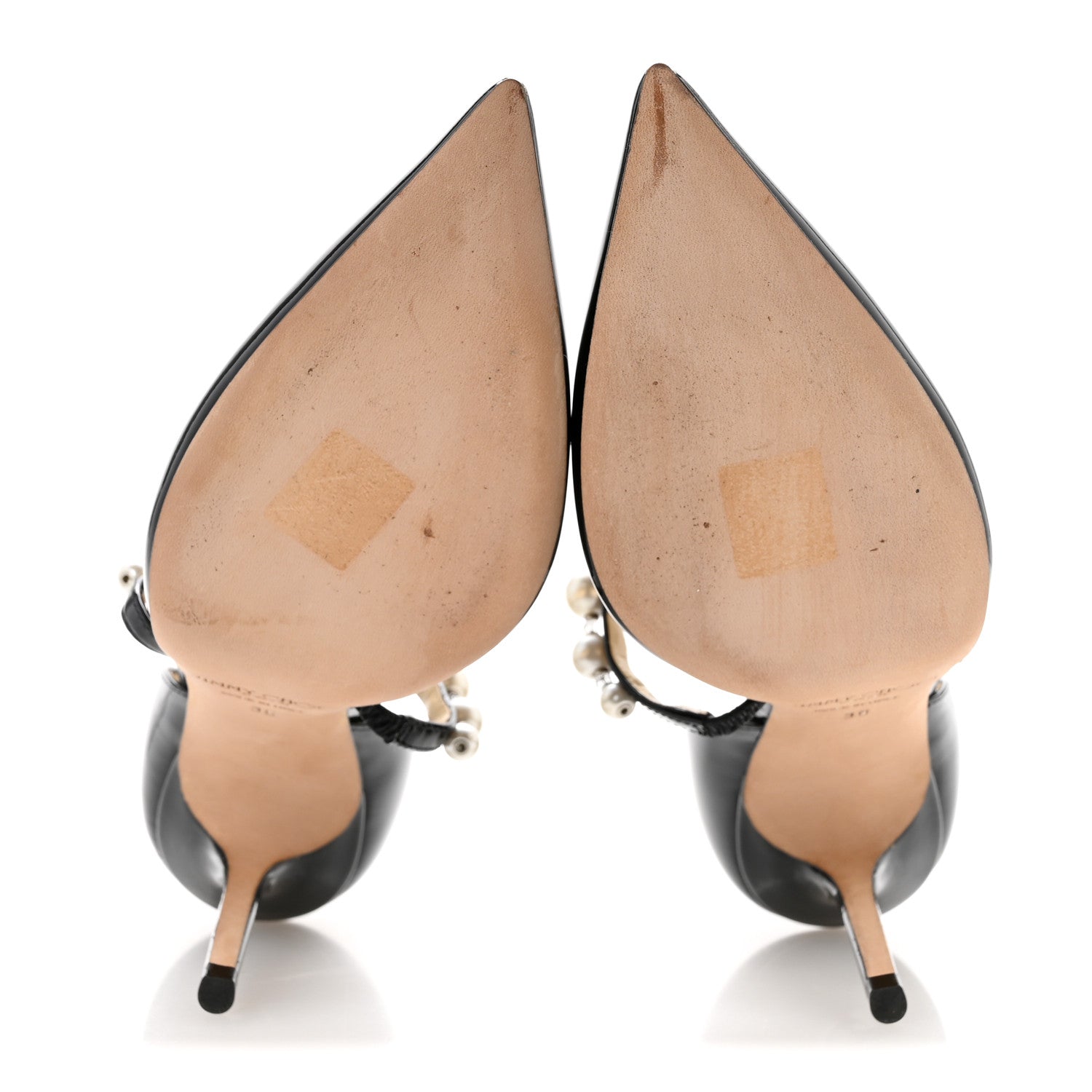 Jimmy Choo Patent Pearl Embellished Aurelie 85 Pumps 36 Black 6 of 8