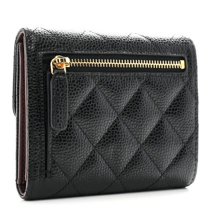 Chanel Caviar Quilted Compact Flap Wallet Black 3 of 9
