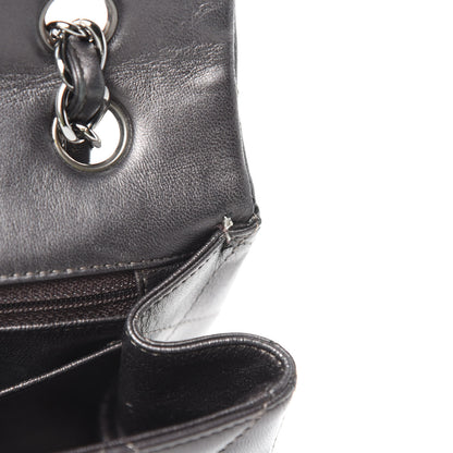 Chanel Metallic Lambskin Quilted Maxi Single Flap Dark Grey 8 of 13