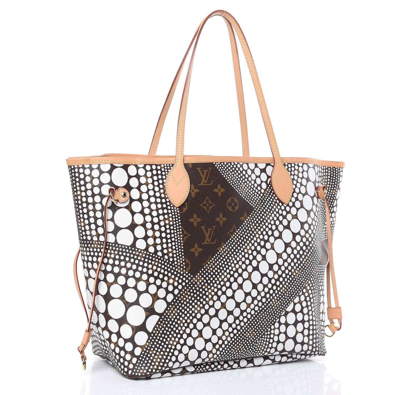 Louis Vuitton Monogram Kusama Waves Neverfull MM White 3 of 15