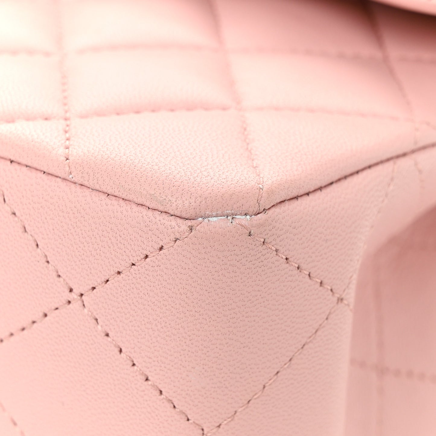 Lambskin Quilted Small Double Flap Light Pink
