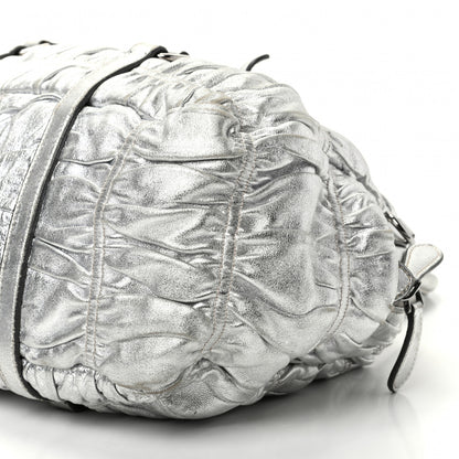 Prada Nappa Gaufre Bowler Argento 7 of 8