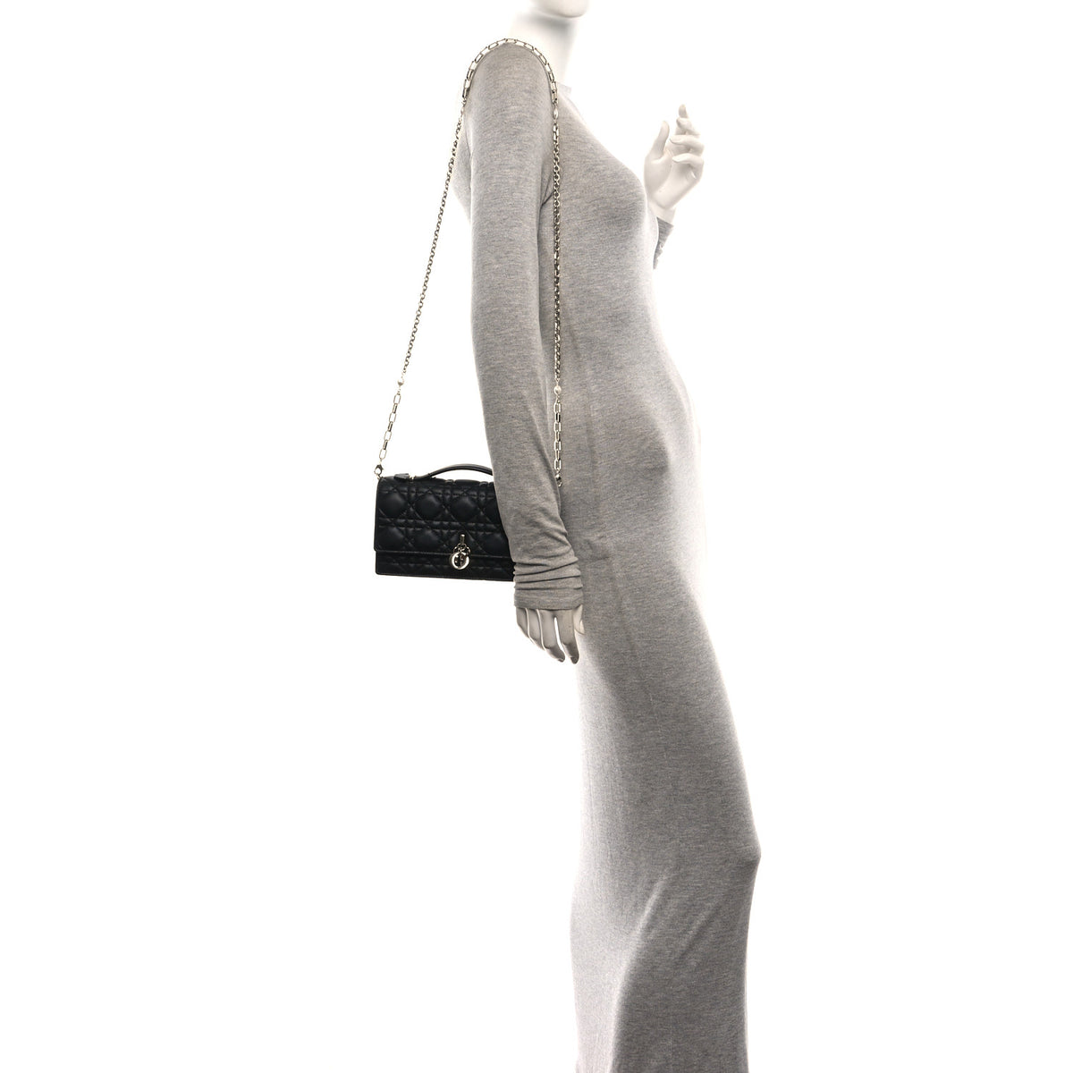 Christian Dior Lambskin Cannage Mini My Dior Bag Black 2 of 10