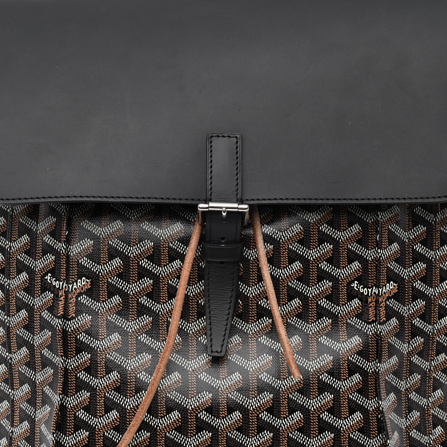 Goyardine Calfskin Alpin MM Backpack Black