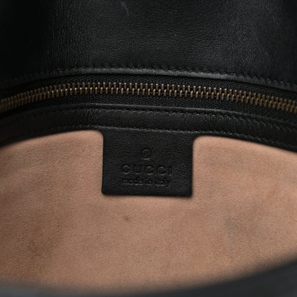 Gucci Calfskin Matelasse Studded Medium GG Marmont Shoulder Bag Black 6 of 11