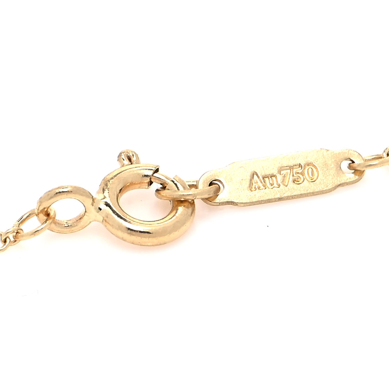 Tiffany 18K Yellow Gold Diamond Atlas Pierced Pendant Necklace 6 of 7