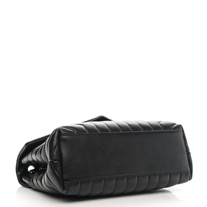 Saint Laurent Calfskin Y Quilted Monogram Medium Loulou Chain Satchel Black 4 of 15