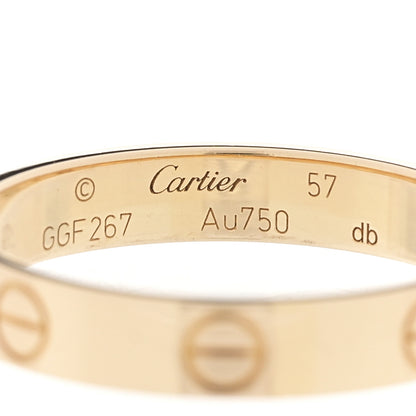 Cartier 18K Yellow Gold 3.5mm LOVE Wedding Band Ring 57 8 4 of 5