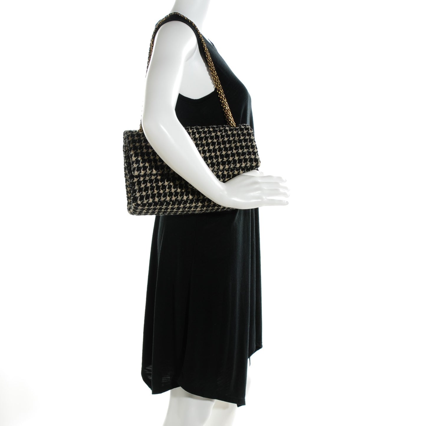 Fantasy Tweed 2.55 Reissue 226 Flap Black White