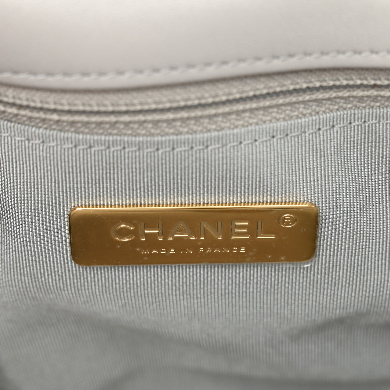 Chanel Goatskin Quilted Medium Chanel 19 Flap Grey 7 of 11