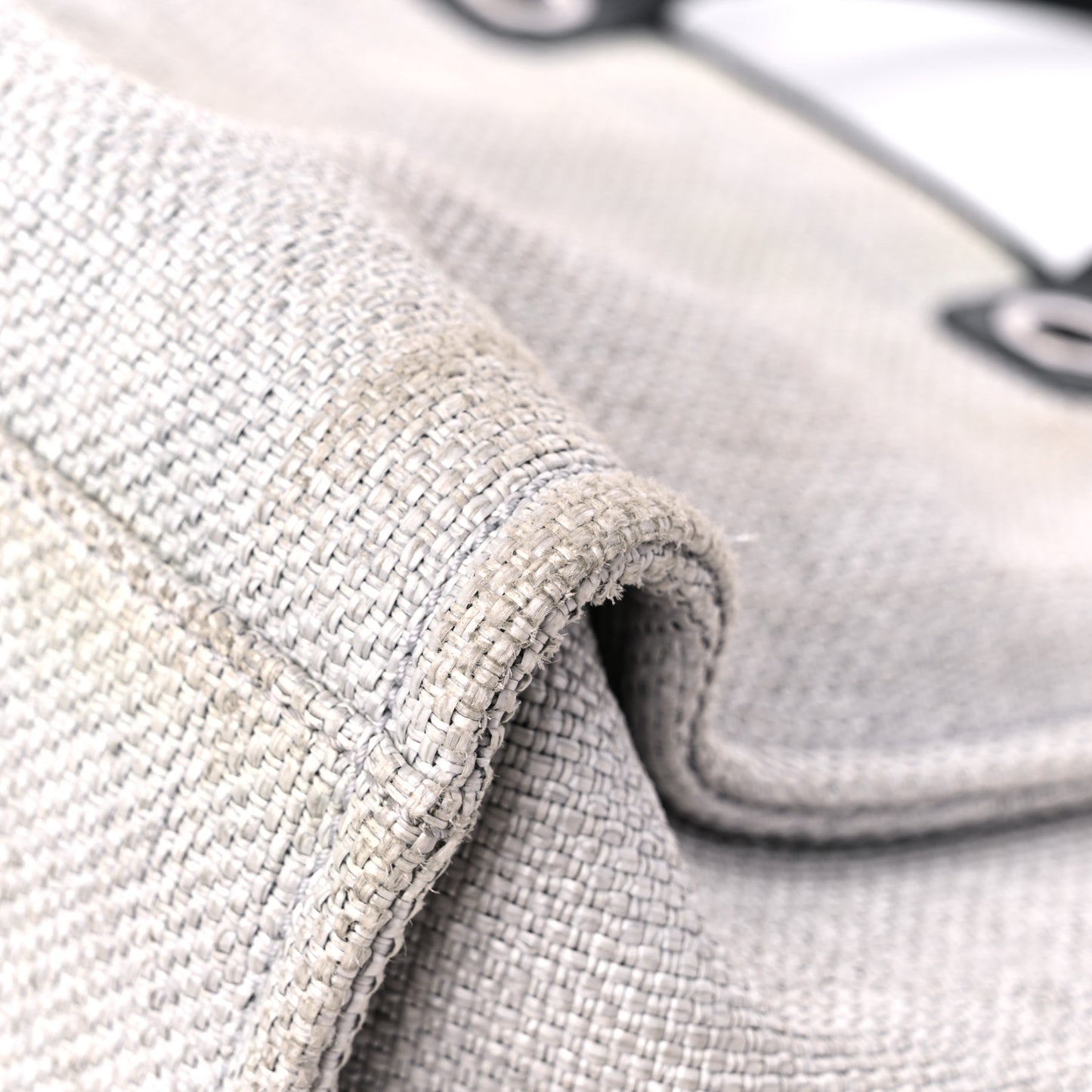 Woven Straw Raffia Medium Deauville Tote Grey