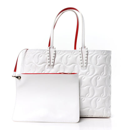 Christian Louboutin Nappa Embossed Small East West Cabata Tote White 3 of 10