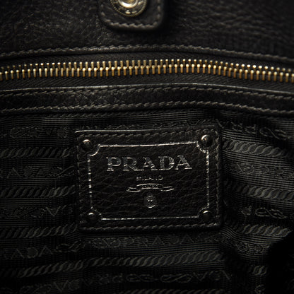 Prada Vitello Daino Shoulder Bag Black 8 of 11