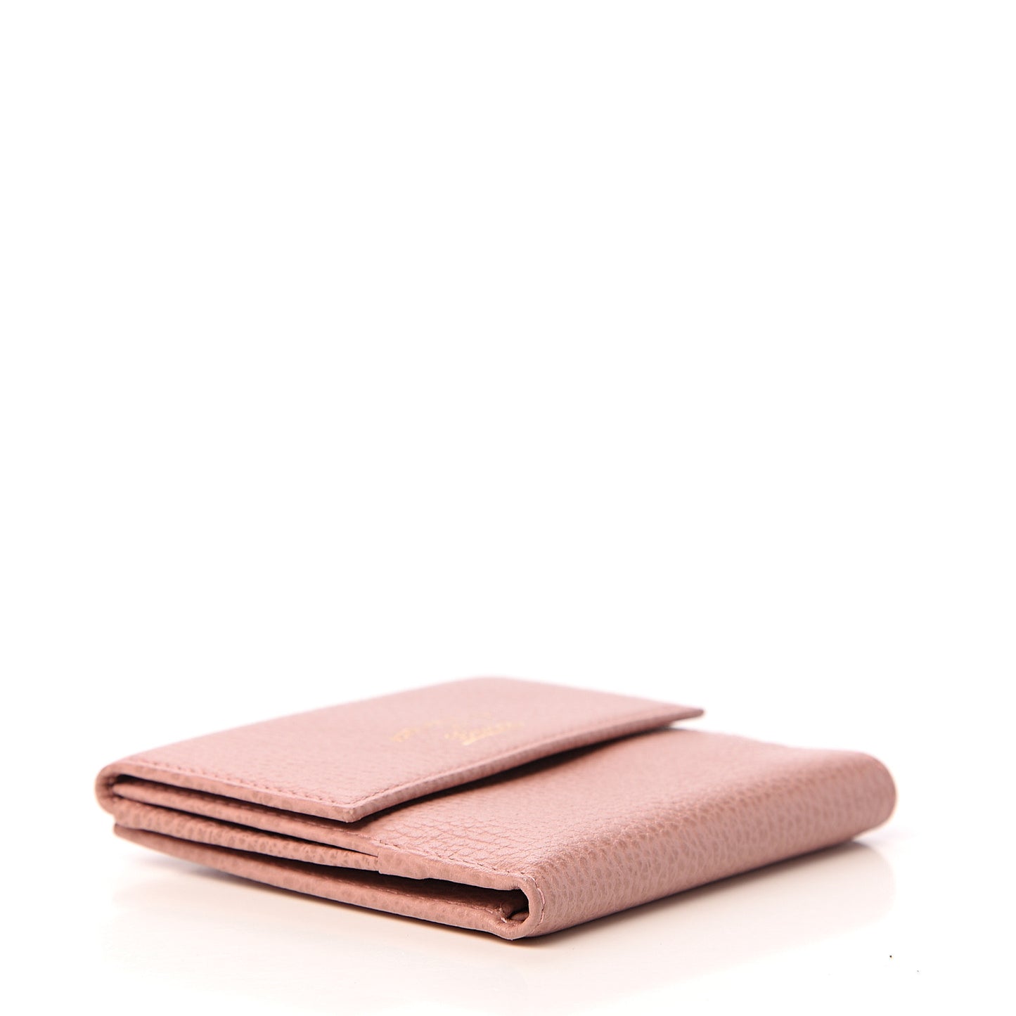 Dollar Calfskin Swing French Flap Wallet Soft Pink