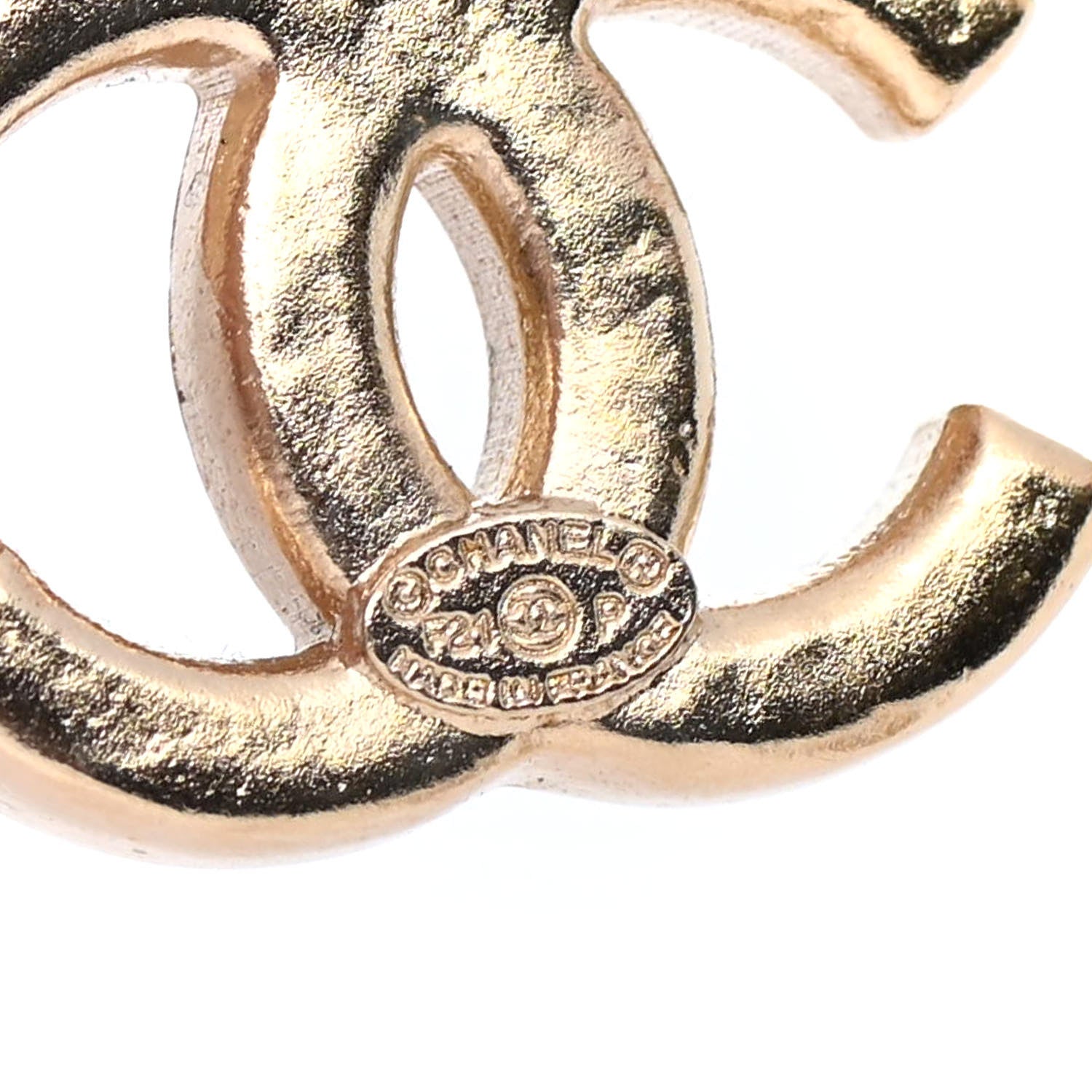 Chanel Pearl CC Hoop Drop Earring Gold 4 of 4