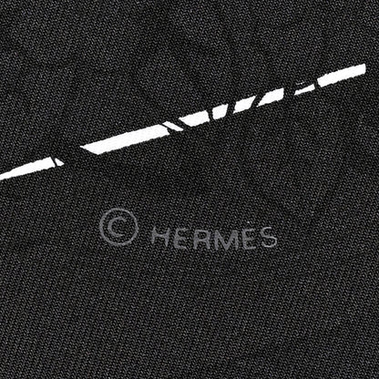 Hermes Silk Jungle Love Rainbow Scarf 90 Black Gris White 4 of 5