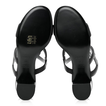 Hermes Nappa Bikini Sandals 38.5 Black 5 of 8