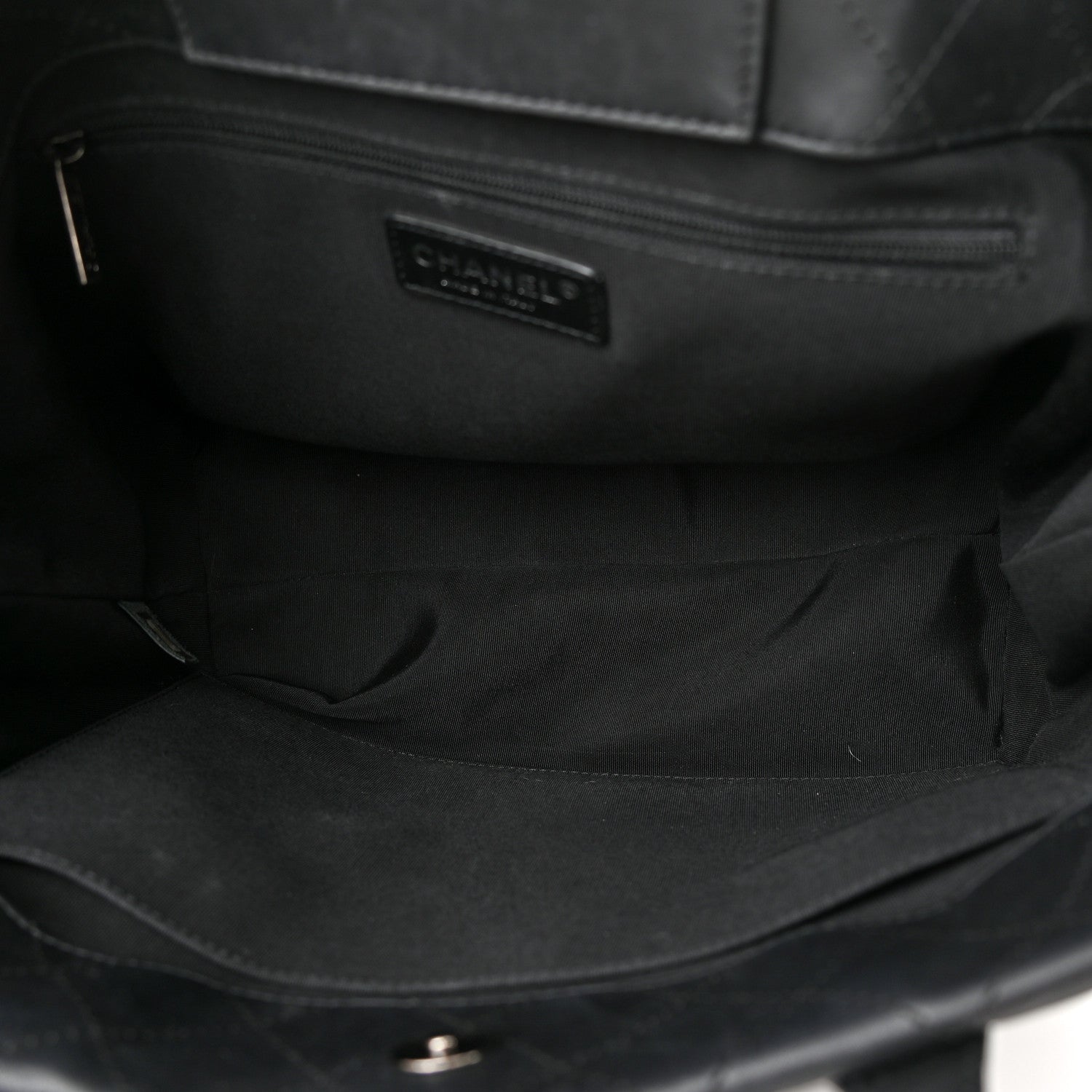 Chanel Calfskin Quilted Small Easy Shopping Tote Black 4 of 13