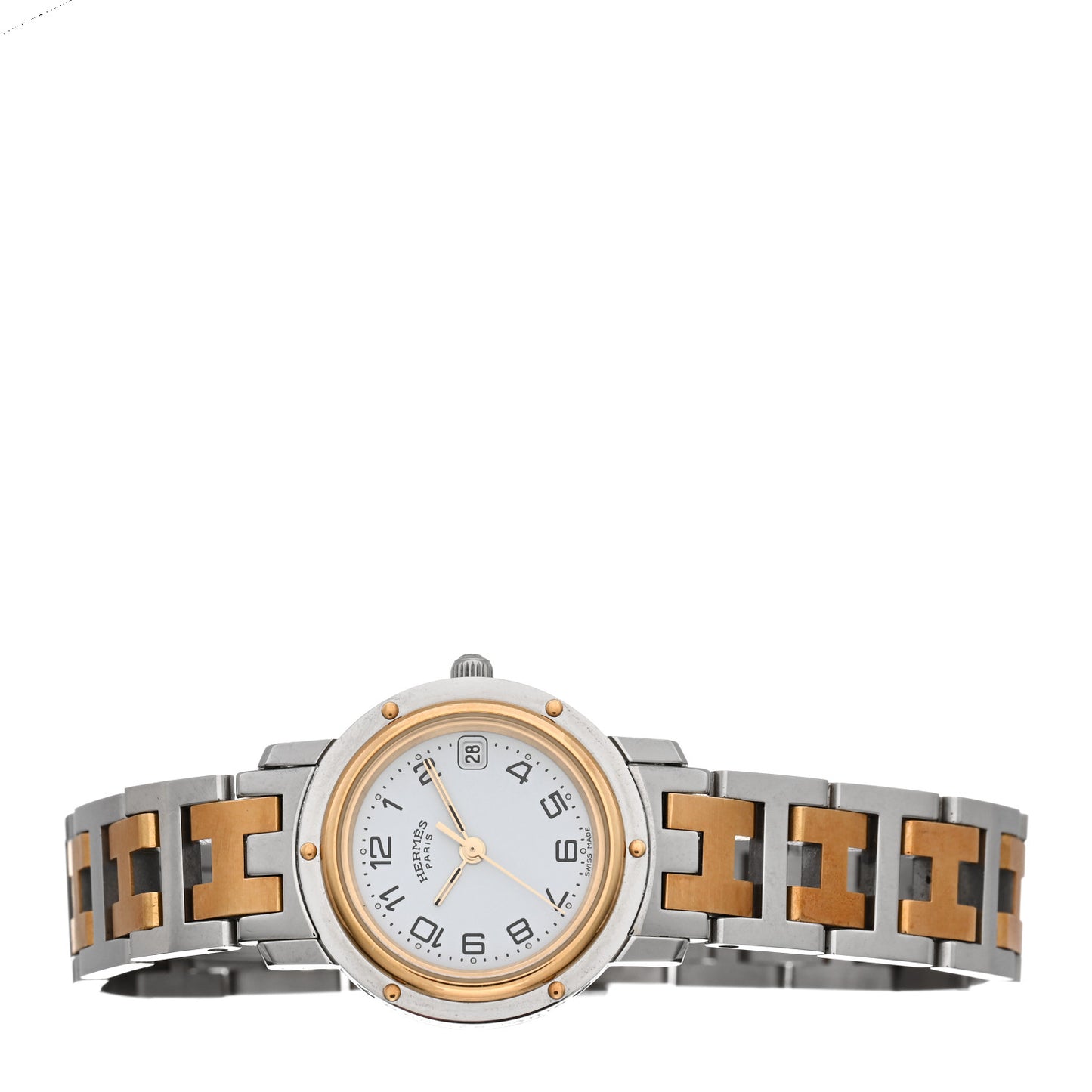 Stainless Steel 24mm Clipper Quartz Watch Gold