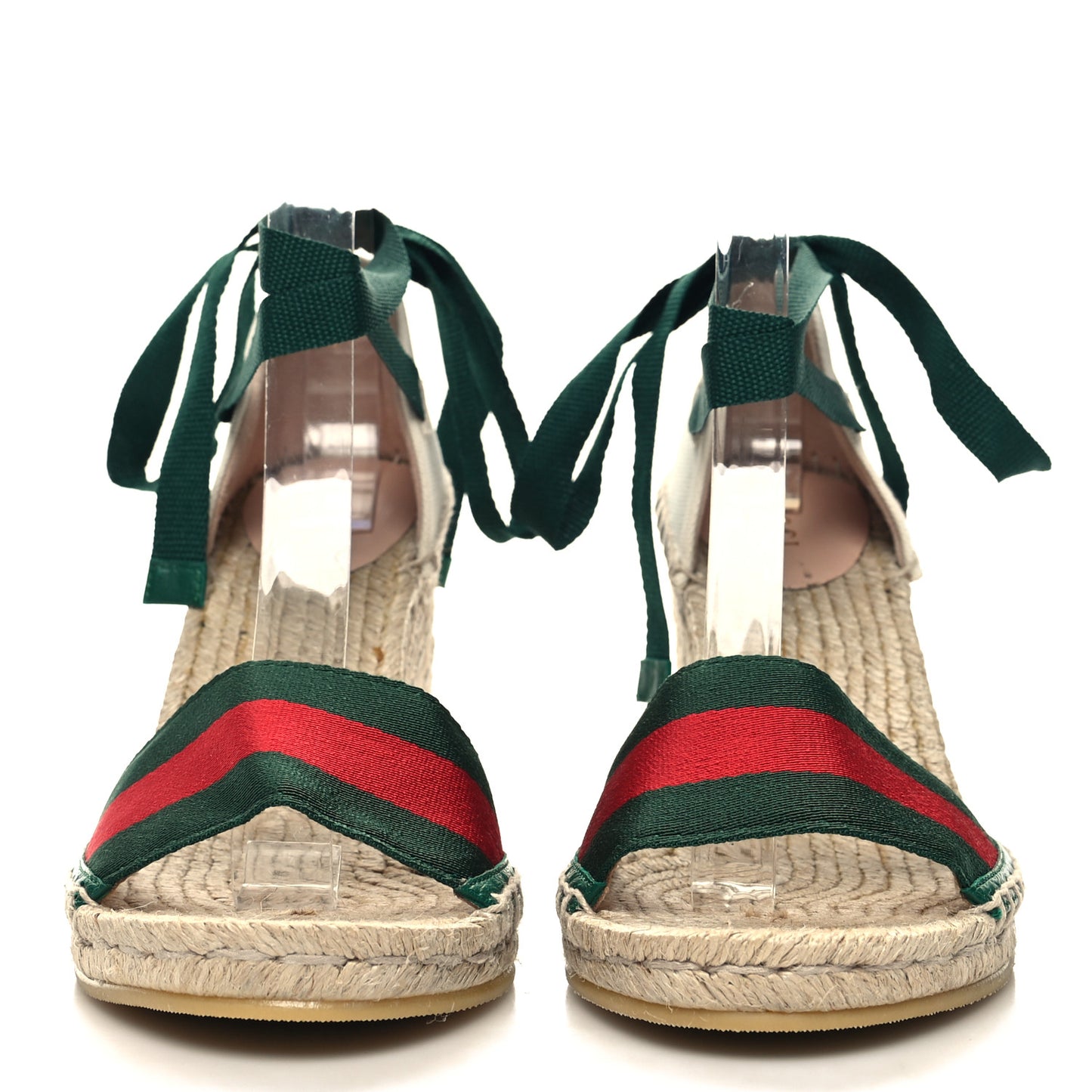 Canvas Malaga Kid Web Ankle Wrap Espadrille Wedge Sandals 39.5 Green Red Mystic White Emerald
