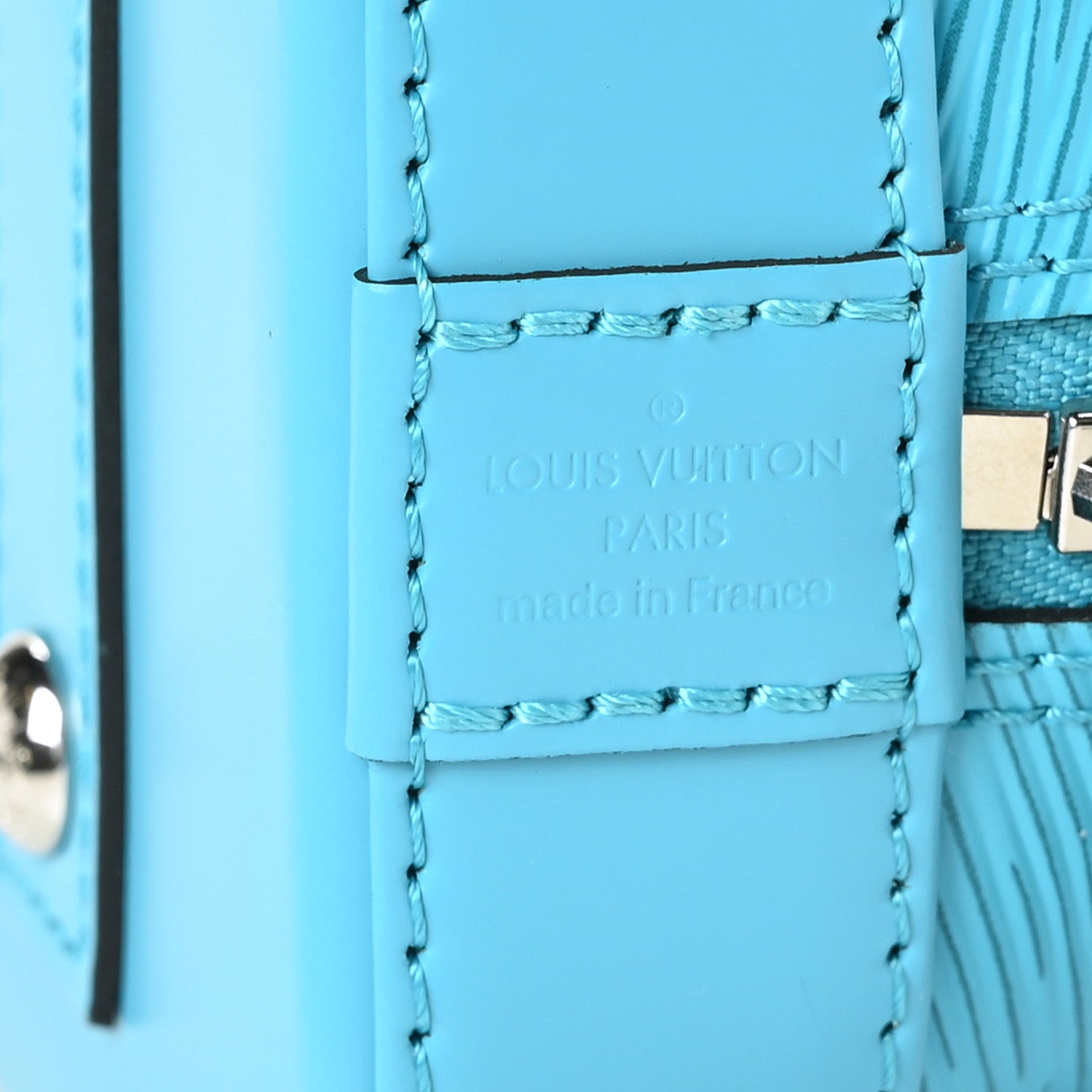 Louis Vuitton Epi Jacquard Alma BB Turquoise 6 of 8