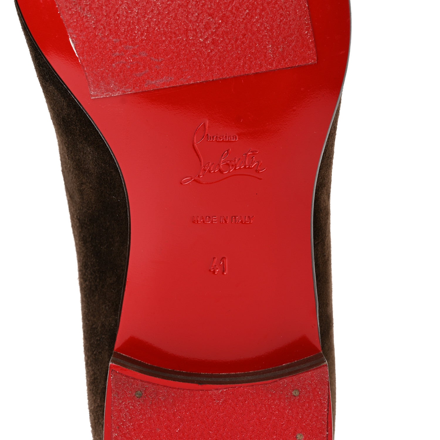 Christian Louboutin Veau Velours Mens Dandelion Flat Loafers 41 Arabica 6 of 14