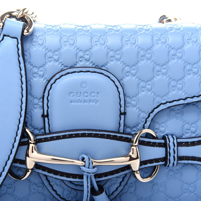 Gucci Soft Microguccissima Mini Emily Chain Shoulder Bag Mineral Blue 10 of 10