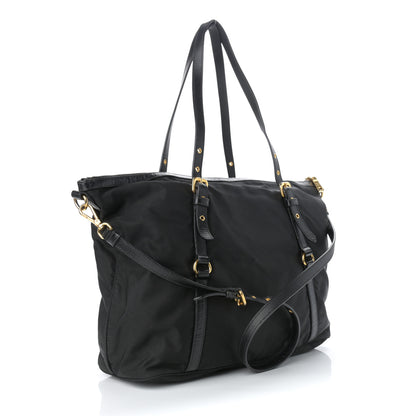 Prada Tessuto Nylon Soft Calf Tote Black 3 of 11