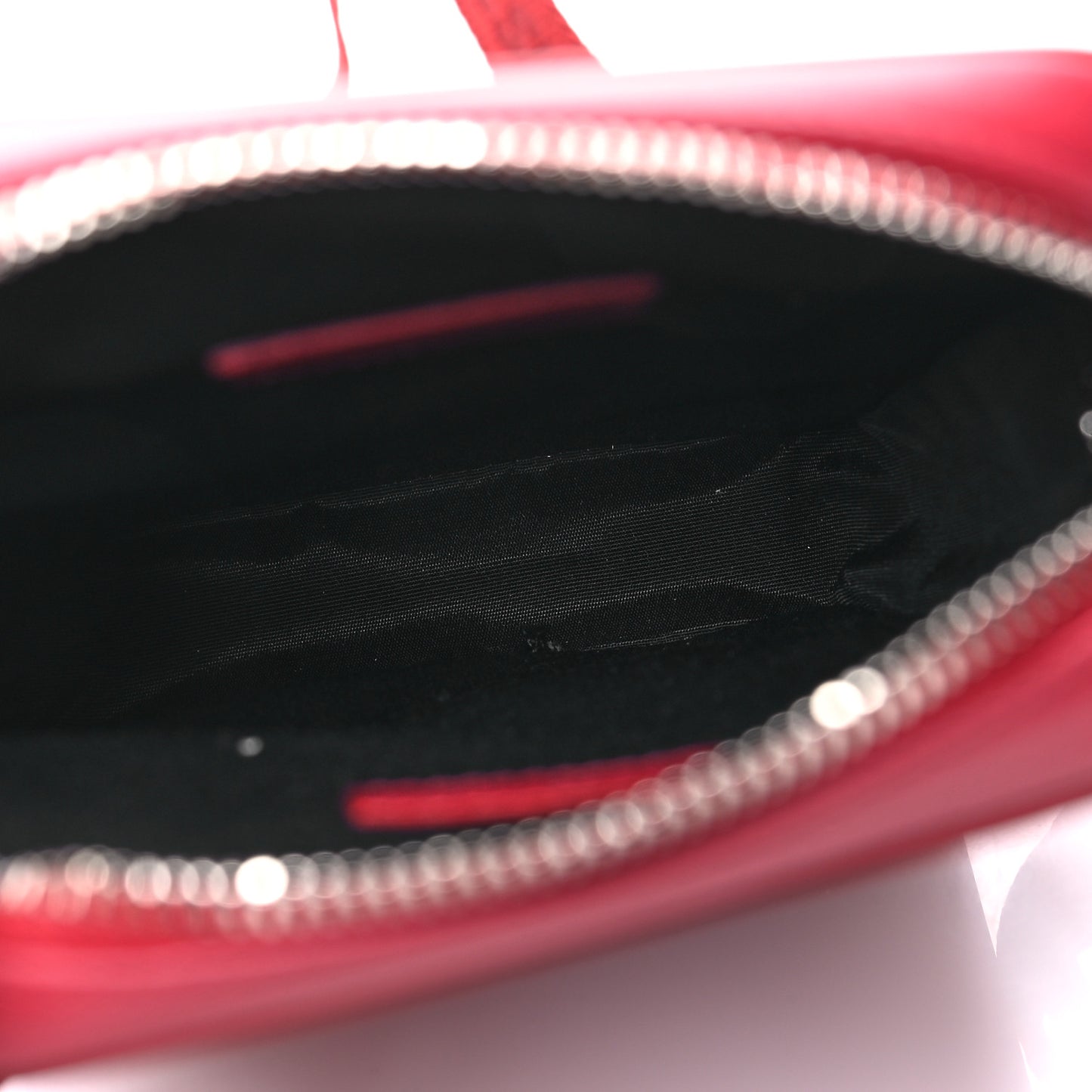 Calfskin Oblique Galaxy Perforated World Tour Messenger Pouch Red White