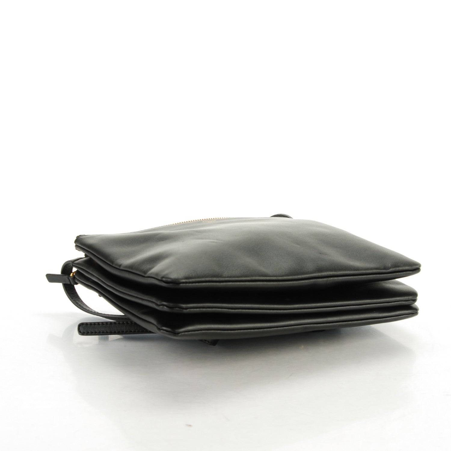 Celine Lambskin Large Trio Crossbody Bag Black 4 of 6