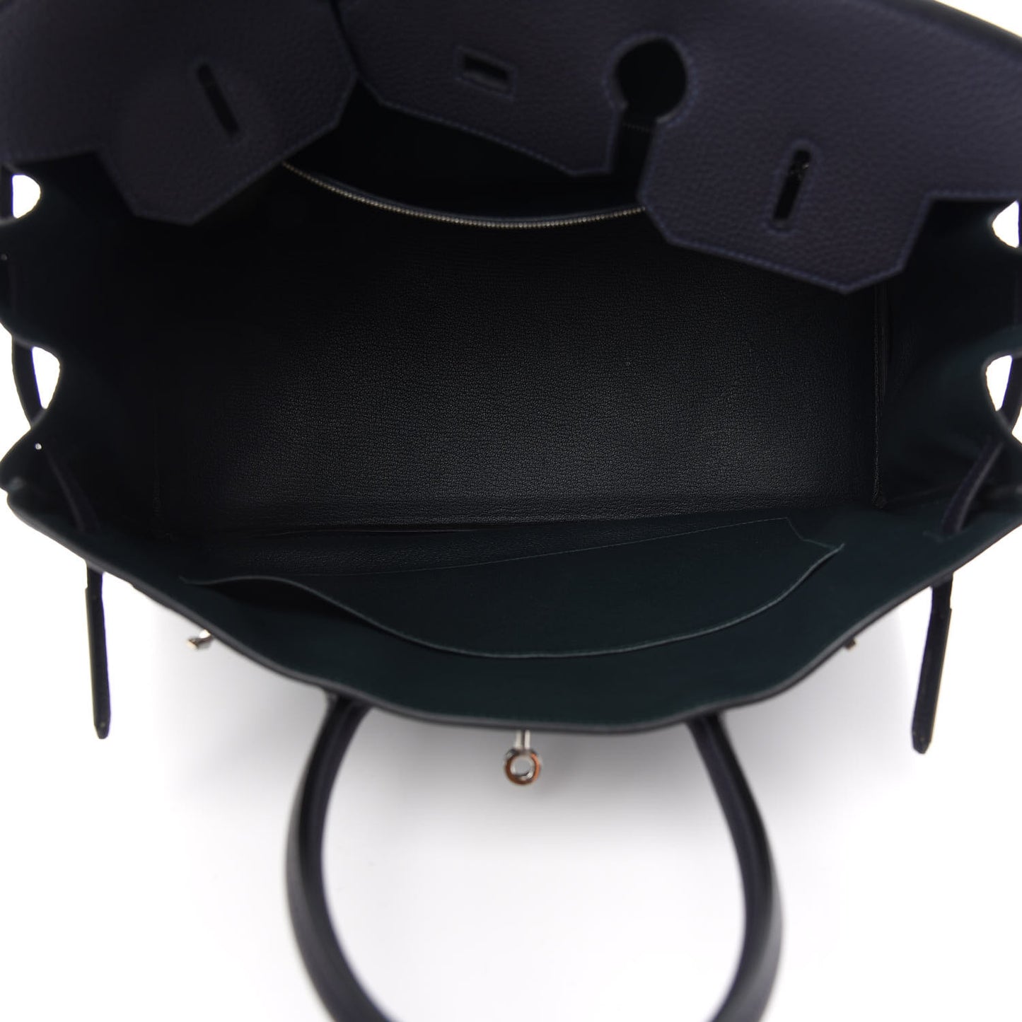 Togo Swift Officier Birkin 35 Bleu Nuit Vert Cypress