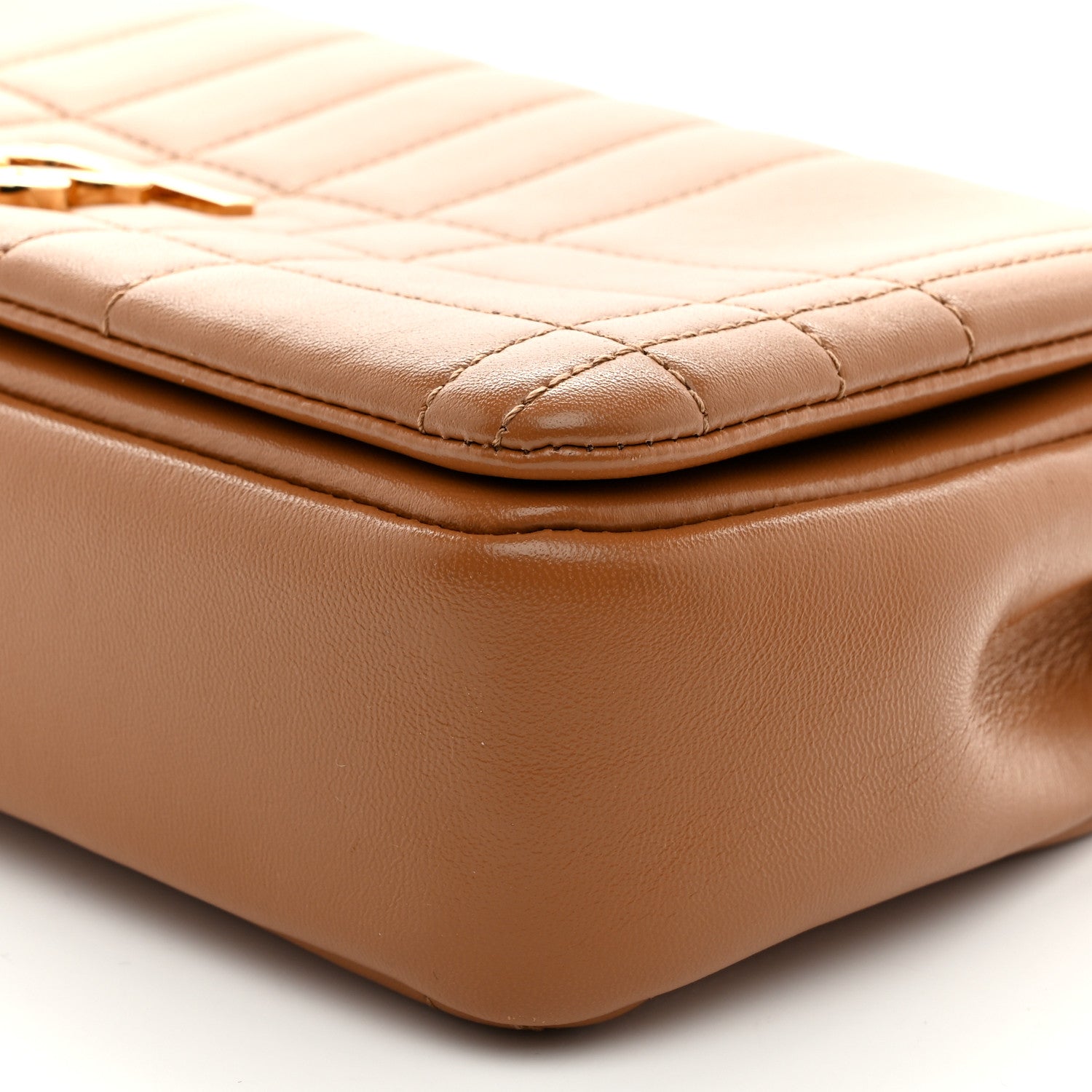 Burberry Lambskin Quilted Small Lola Bag Maple Brown 10 of 10