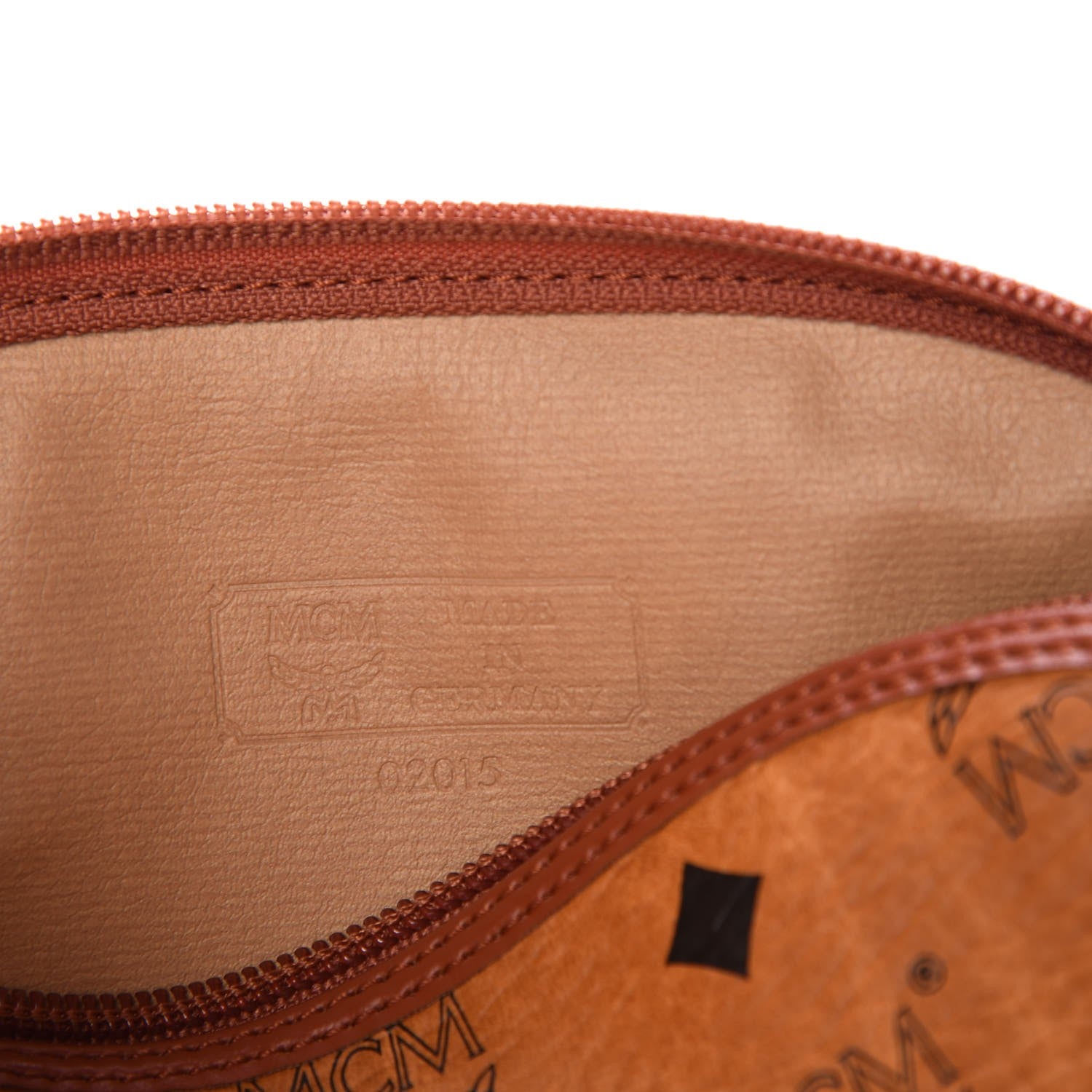 MCM Visetos Cosmetic Pouch Cognac 6 of 8