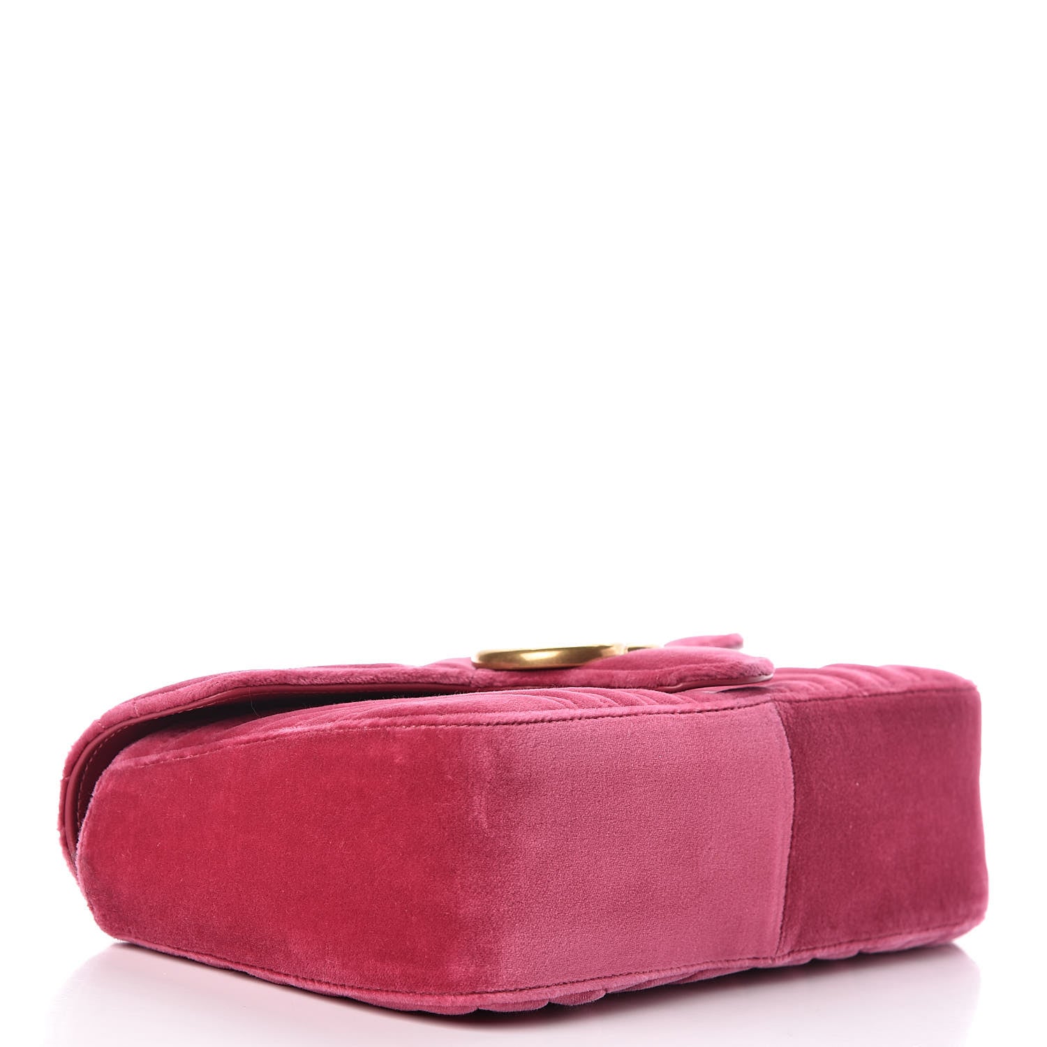 Gucci Velvet Matelasse Small GG Marmont Shoulder Bag Light Raspberry Rose 4 of 11