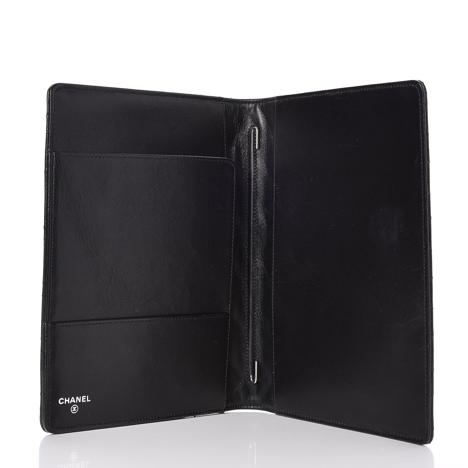 Chanel Lambskin Quilted Large Agenda Cover Black 5 of 9