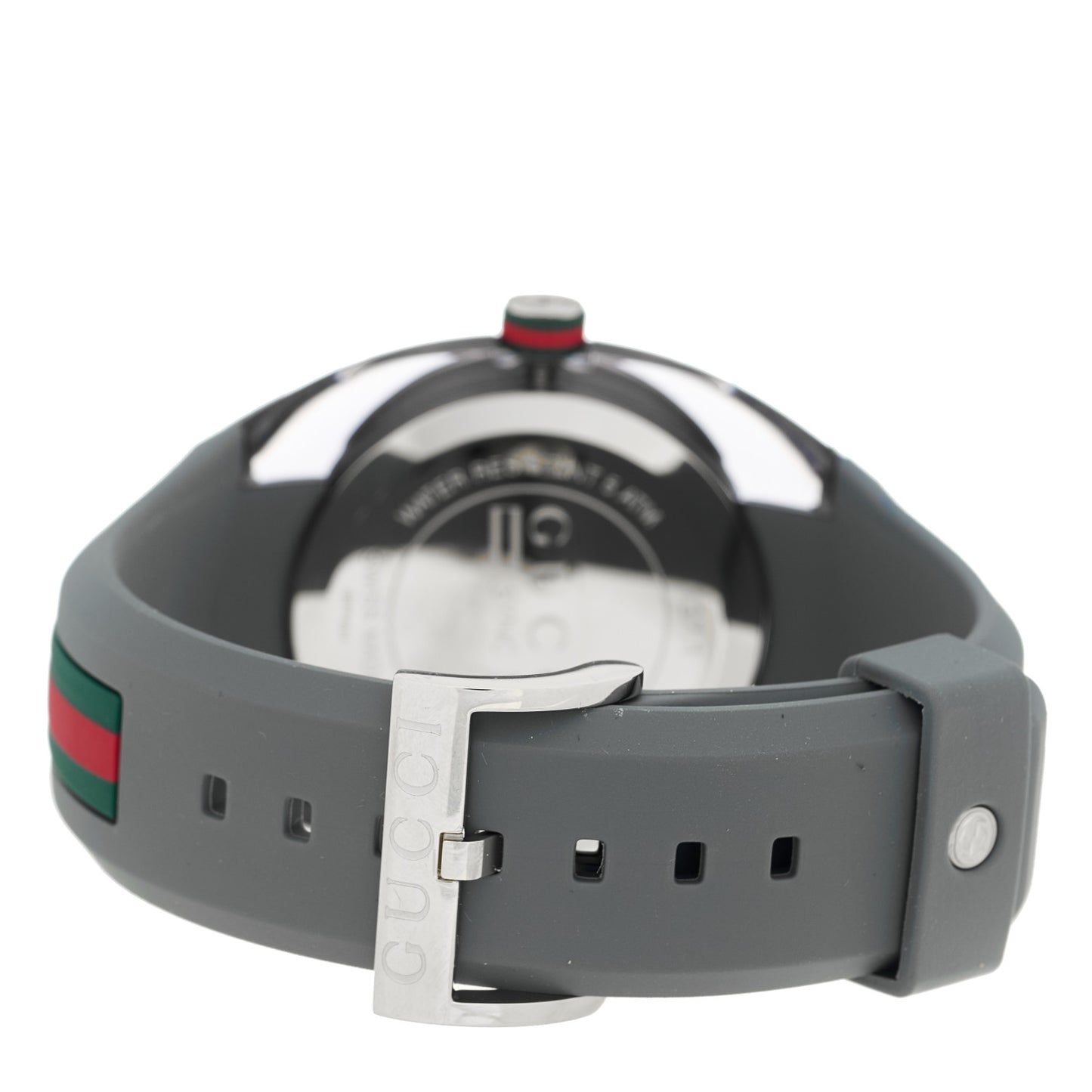 Stainless Steel Rubber 46mm Sync Web Quartz Watch Grey