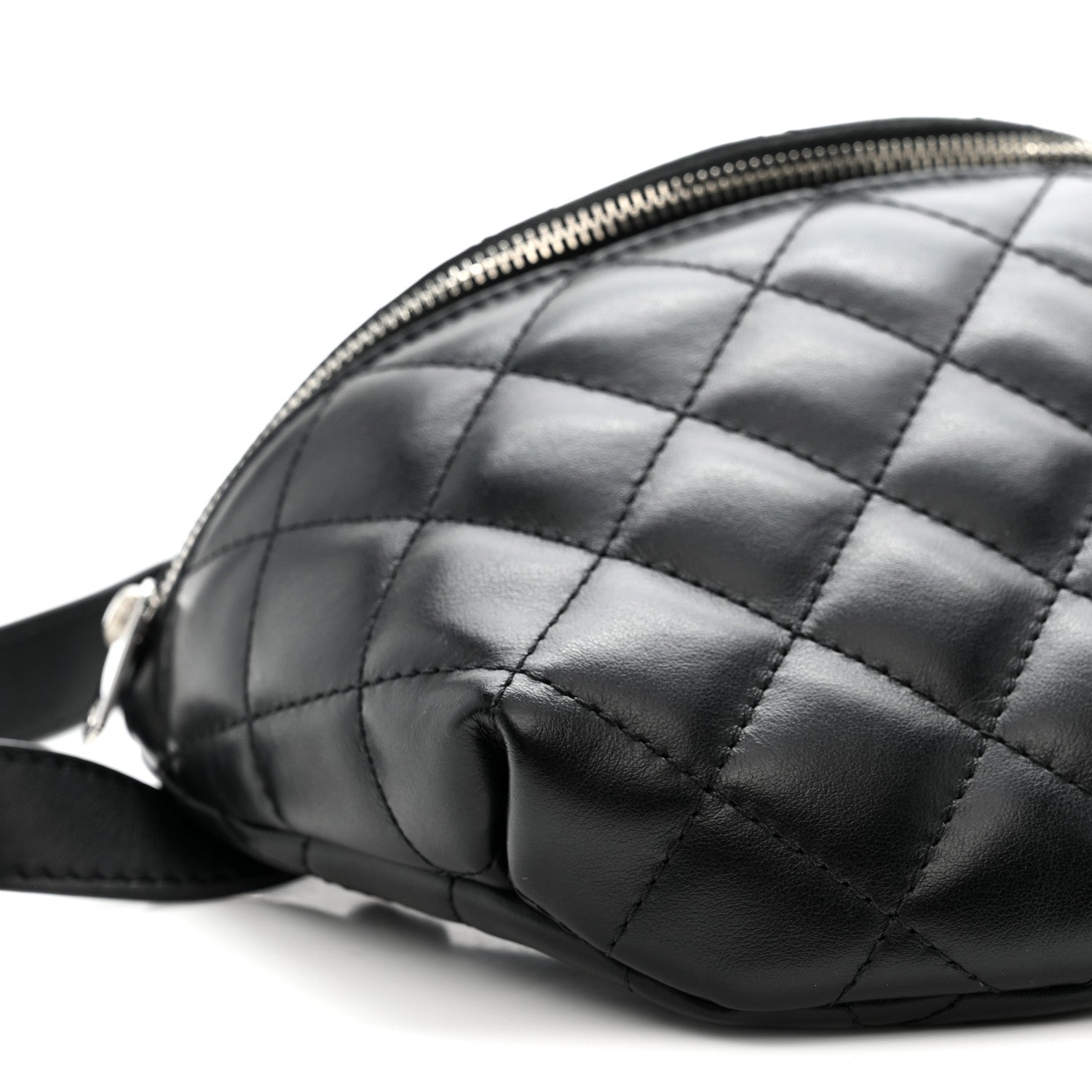 Chanel Lambskin Quilted Waist Belt Bag Black 9 of 10