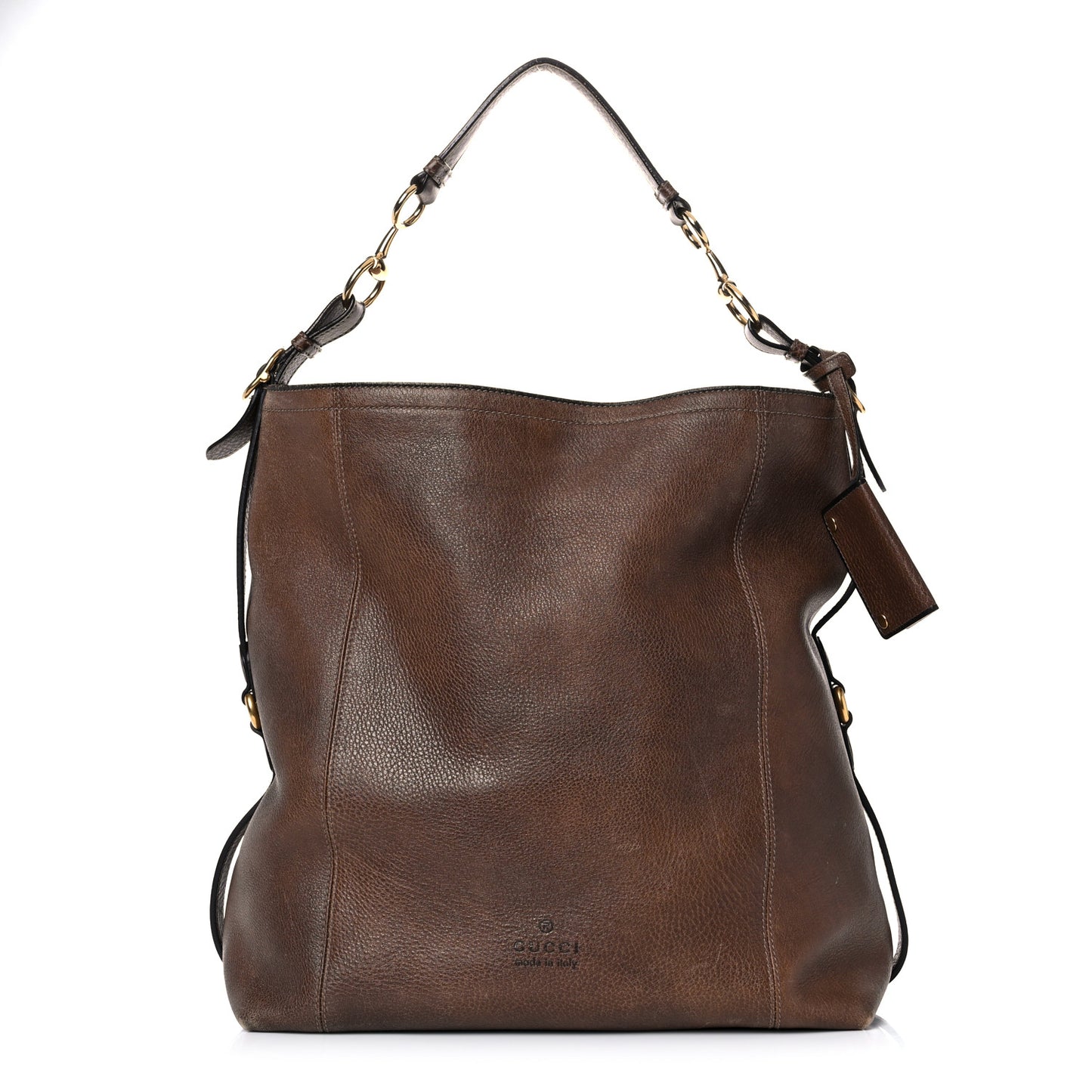 Calfskin Large Harness Hobo Maple Brown