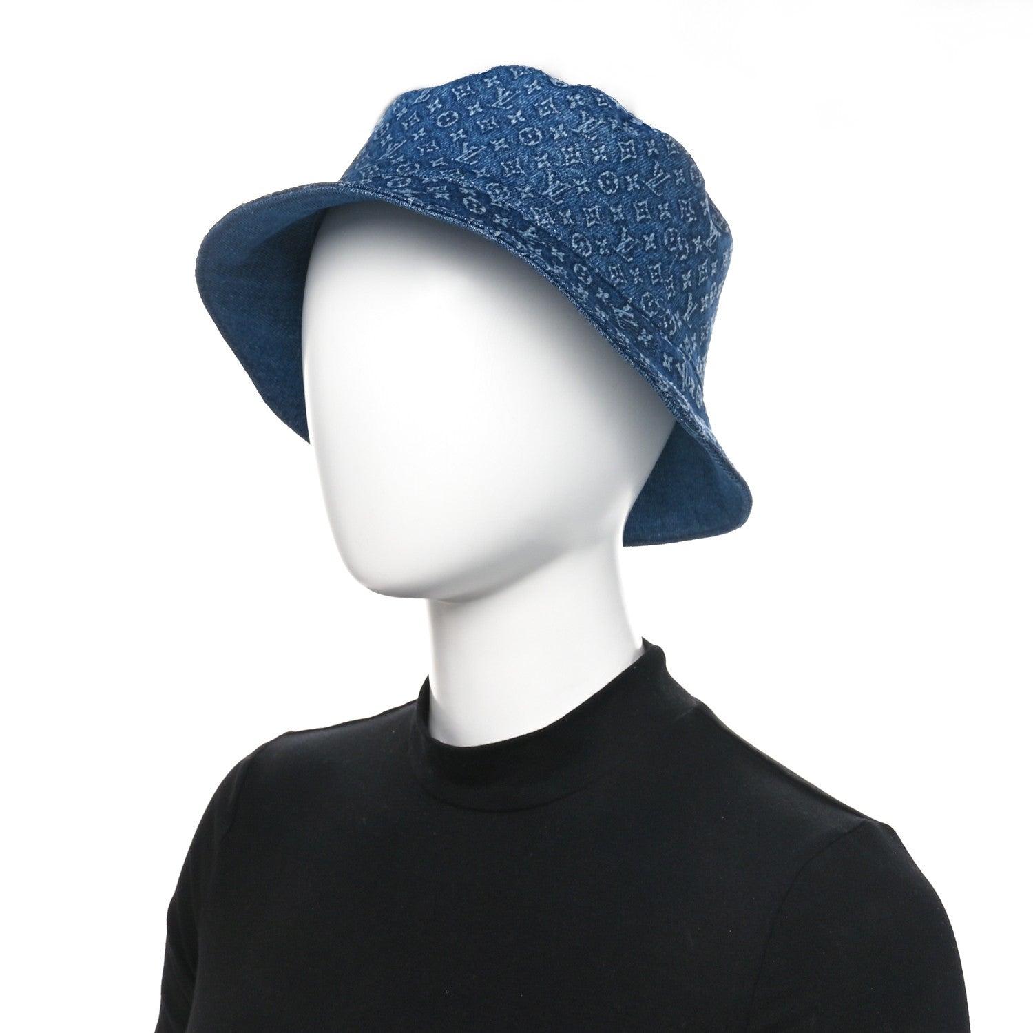 Louis Vuitton Monogram Denim Reversible Everyday Bucket Hat M Blue 2 of 17
