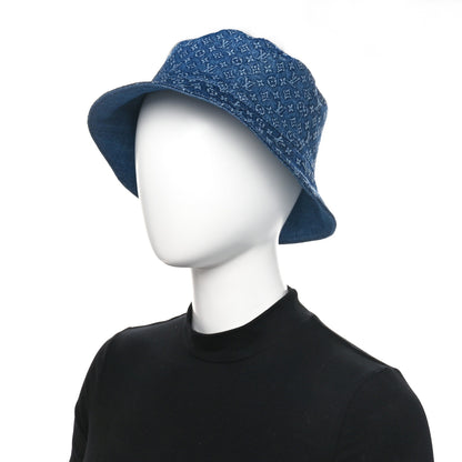 Louis Vuitton Monogram Denim Reversible Everyday Bucket Hat M Blue 2 of 17