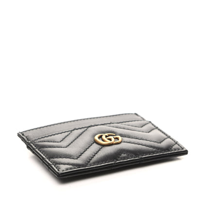 Gucci Calfskin Matelasse GG Marmont Card Holder Black 4 of 6