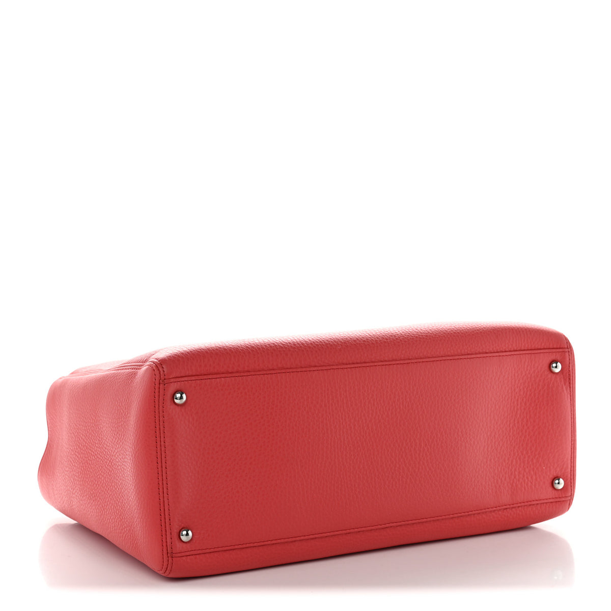 Calfskin Cerf Executive Shopper Tote Red