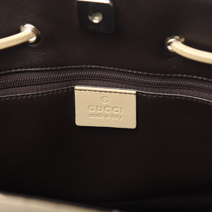 Gucci Monogram Drawstring Bag Beige 6 of 13