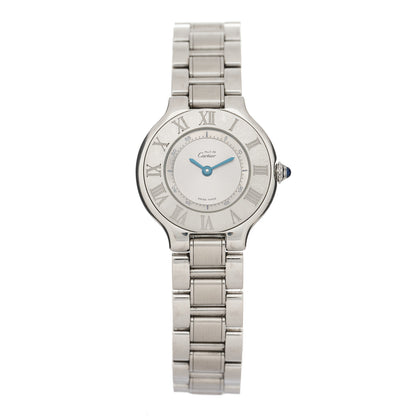 Cartier Stainless Steel 28mm Must De 21 Quartz Watch 1 of 4