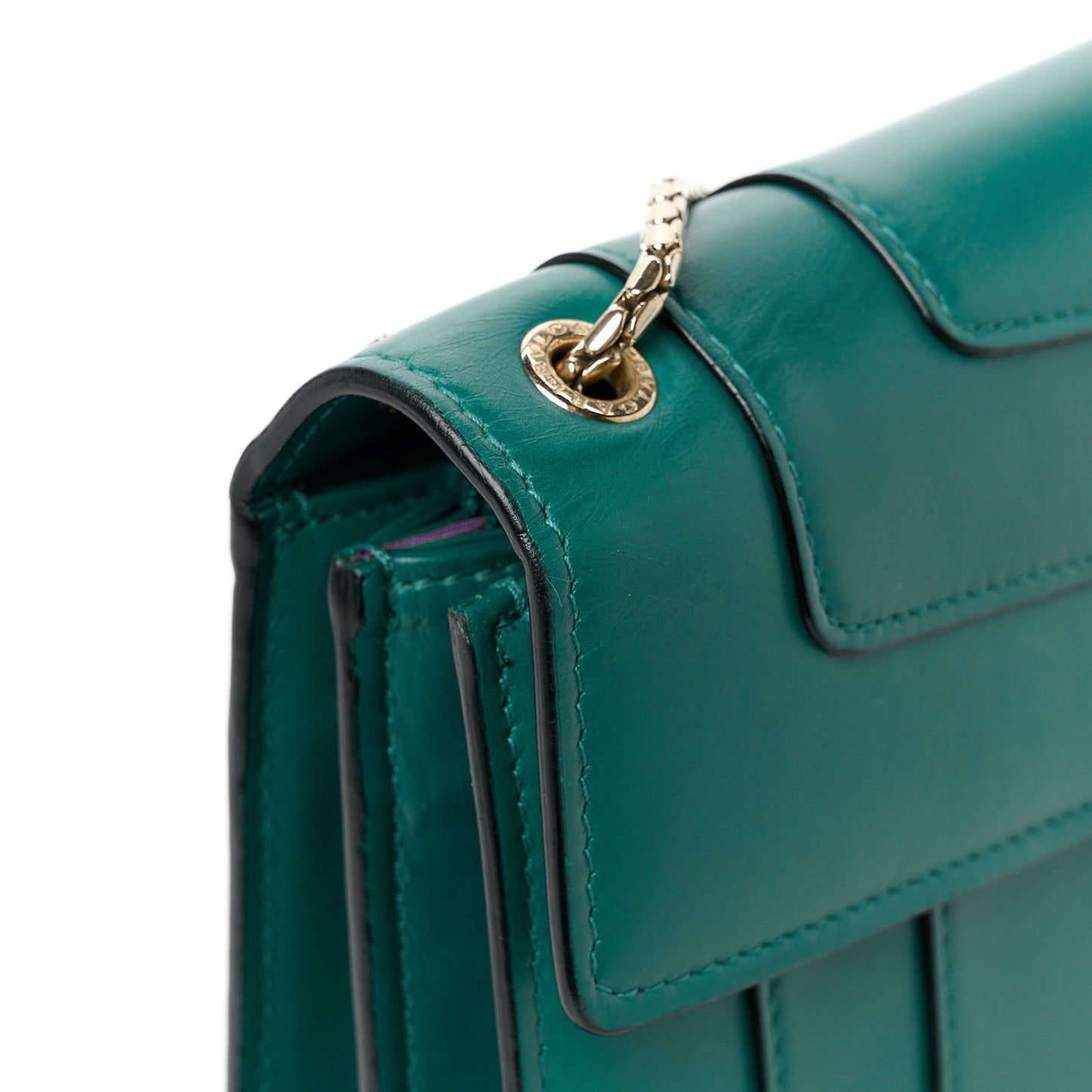Calfskin Serpenti Forever Shoulder Bag Emerald Green