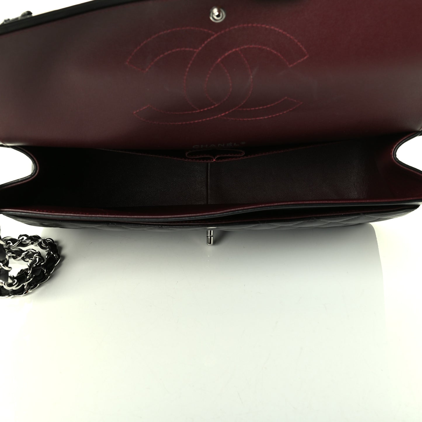 Lambskin Quilted Maxi Double Flap Black