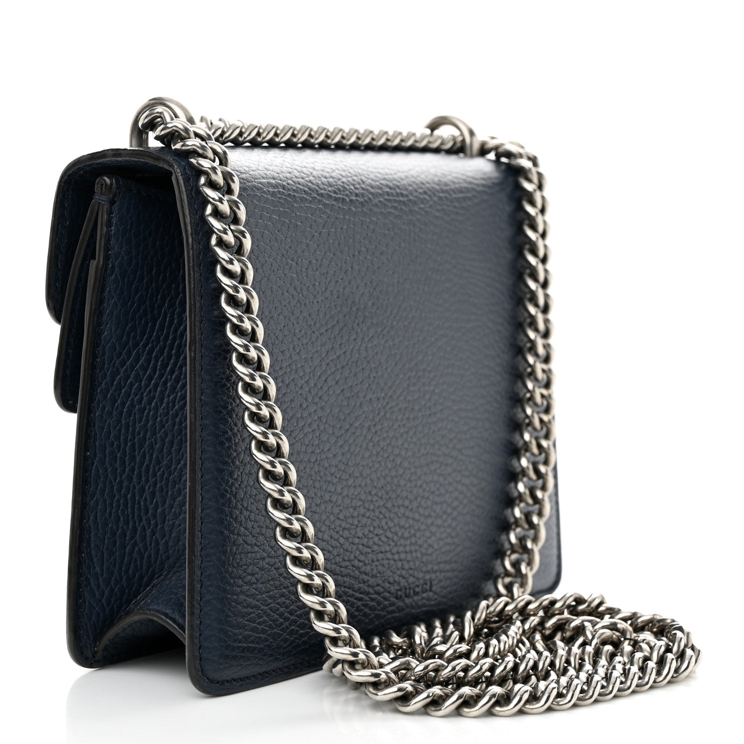Gucci Dollar Calfskin Crystal Mini Dionysus Shoulder Bag Blue Agata Montana Sapphire 3 of 14
