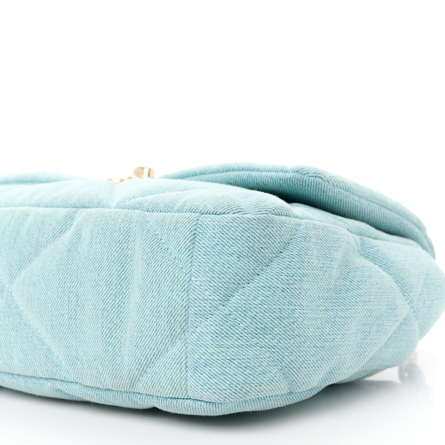 Chanel Denim Quilted Medium Chanel 19 Flap Light Blue 11 of 12