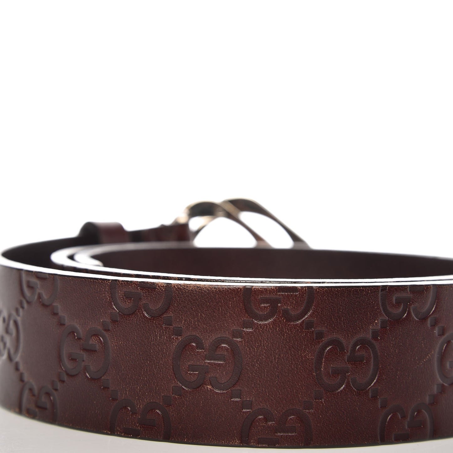 Guccissima Square G Belt 85 34 Brown