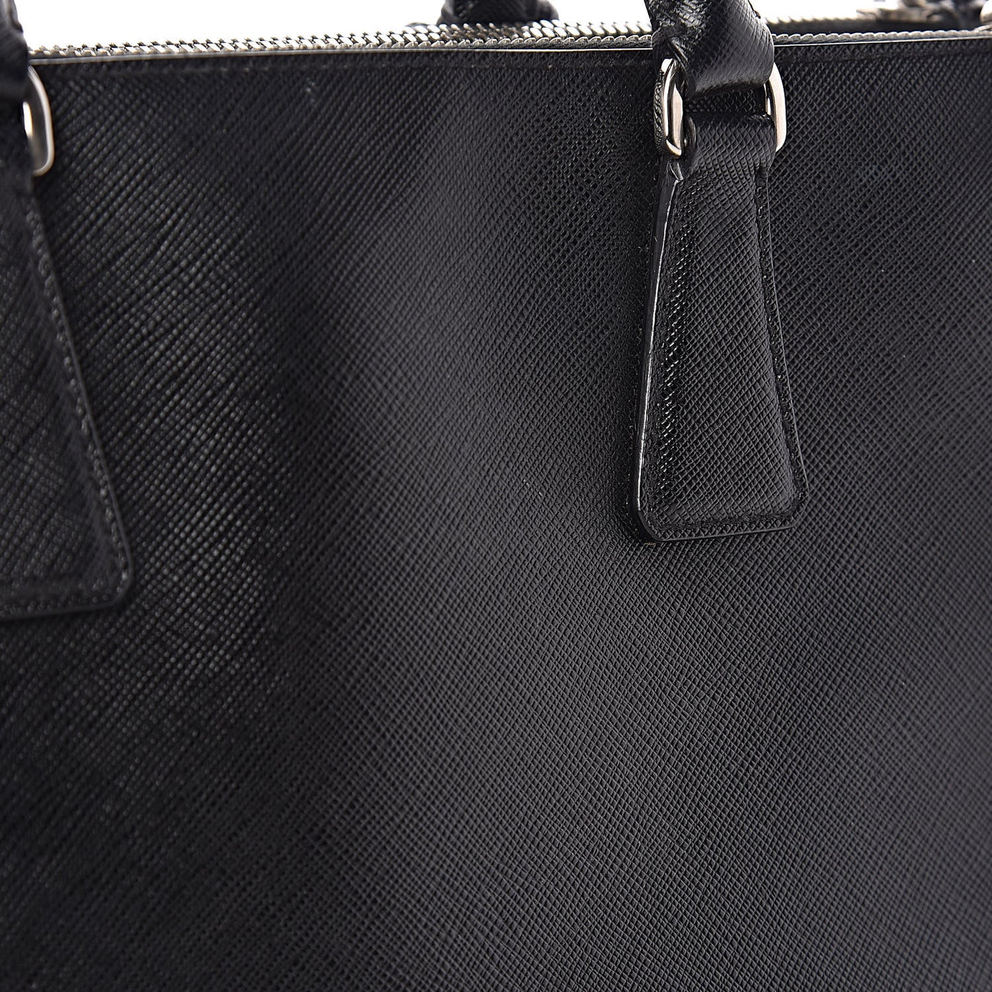 Saffiano Small Galleria Double Zip Tote Black